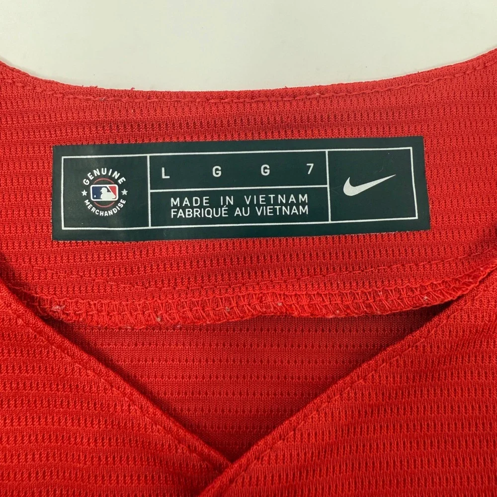 Nike Boston Red Sox MLB Baseball Jersey Red Youth Large Button Up Short Sleeve